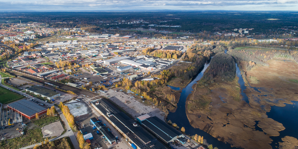 Drönarbild över Näringen