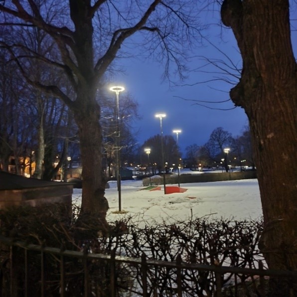 Belysning i Stenebergsparken 