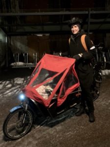 Elsa Hort, en av årets vintercyklister